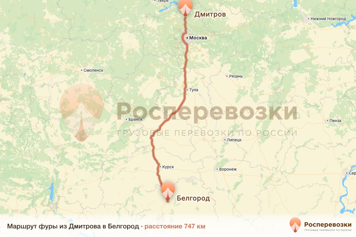 Фура Дмитров Белгород
