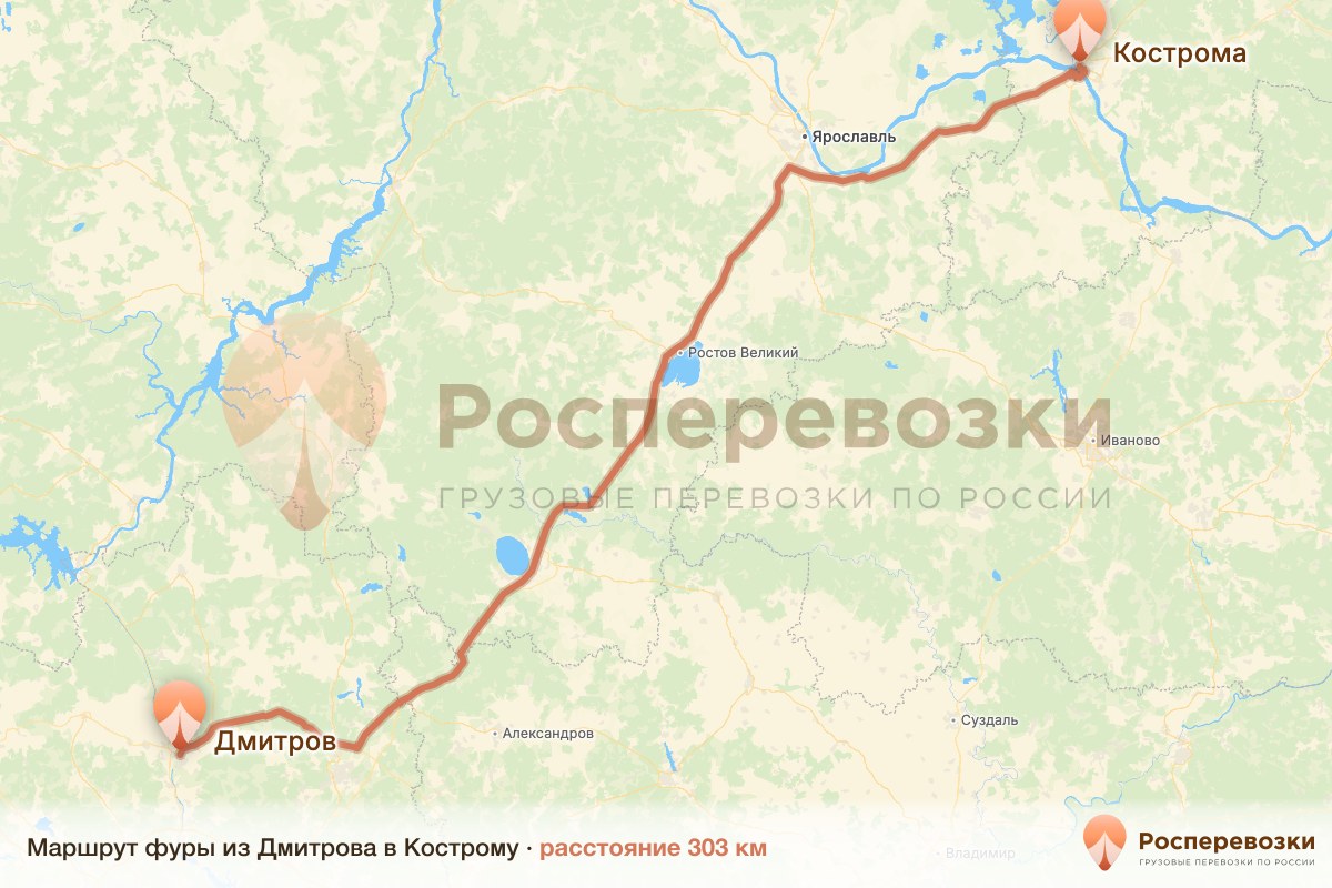 Фура Дмитров Кострома