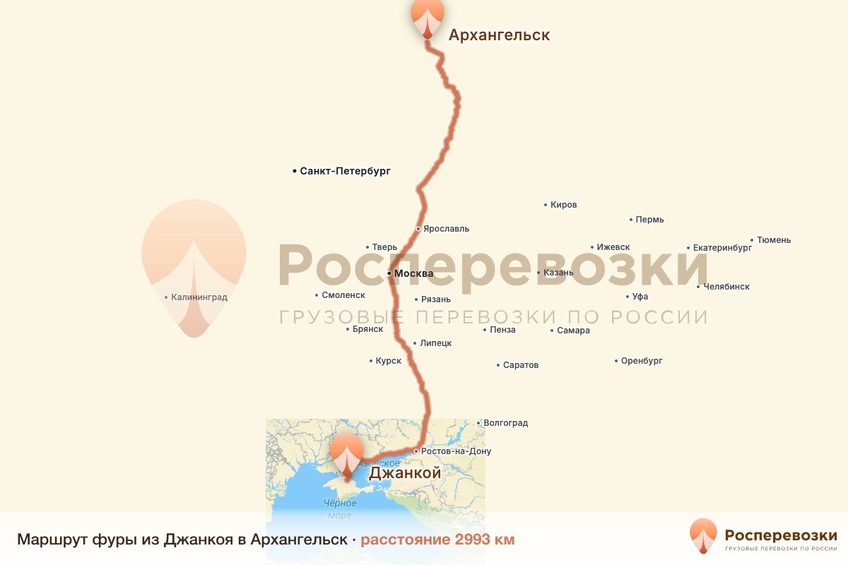 Фура Джанкой Архангельск