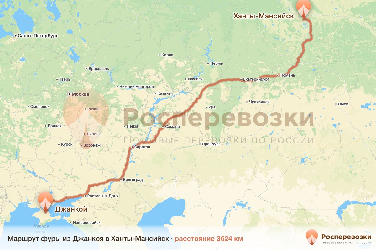 Фура Джанкой Ханты-Мансийск