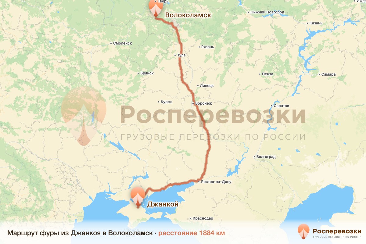 Фура Джанкой Волоколамск