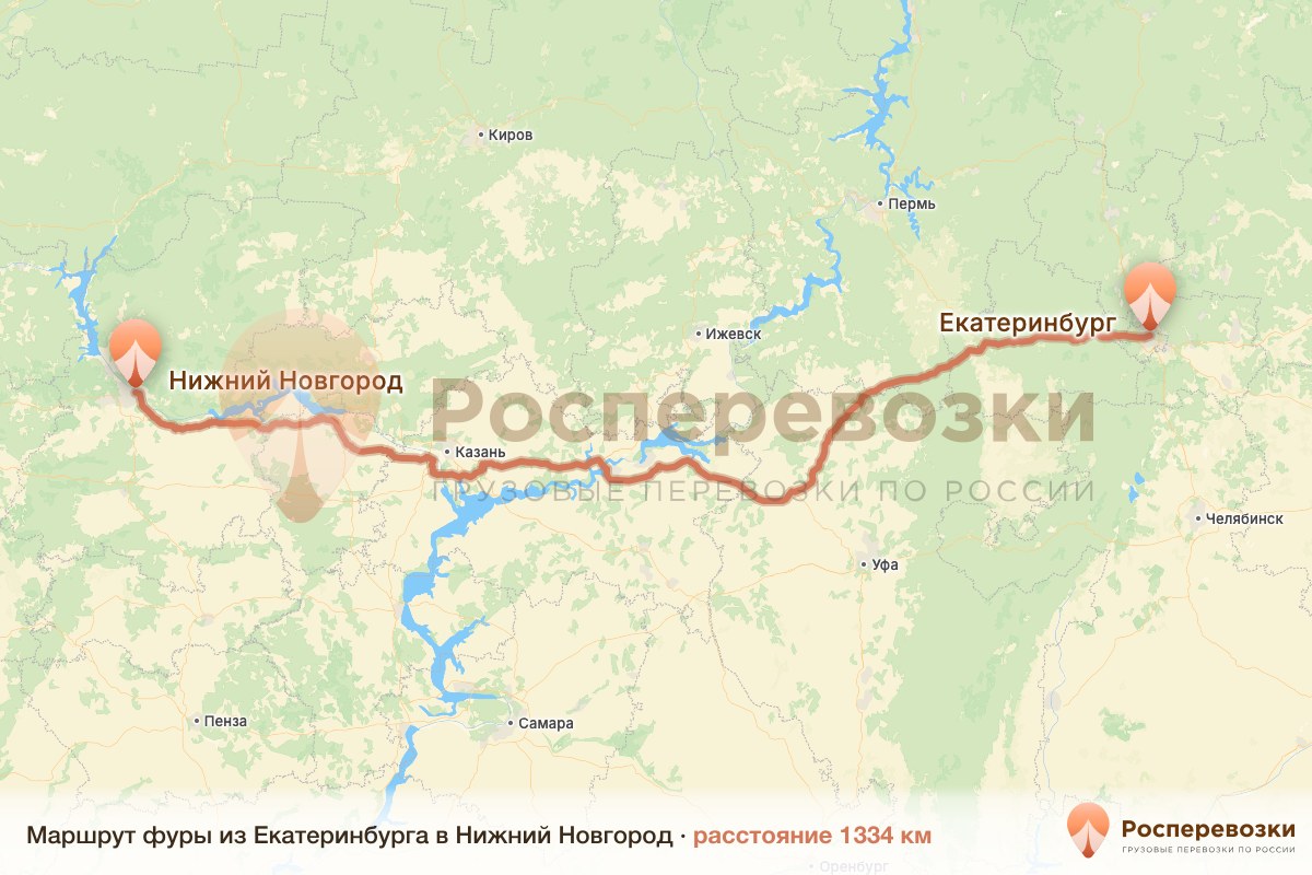 Фура Екатеринбург Нижний Новгород