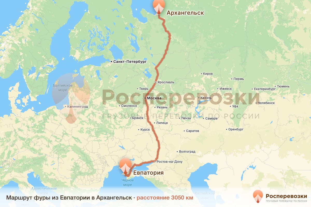 Фура Евпатория Архангельск