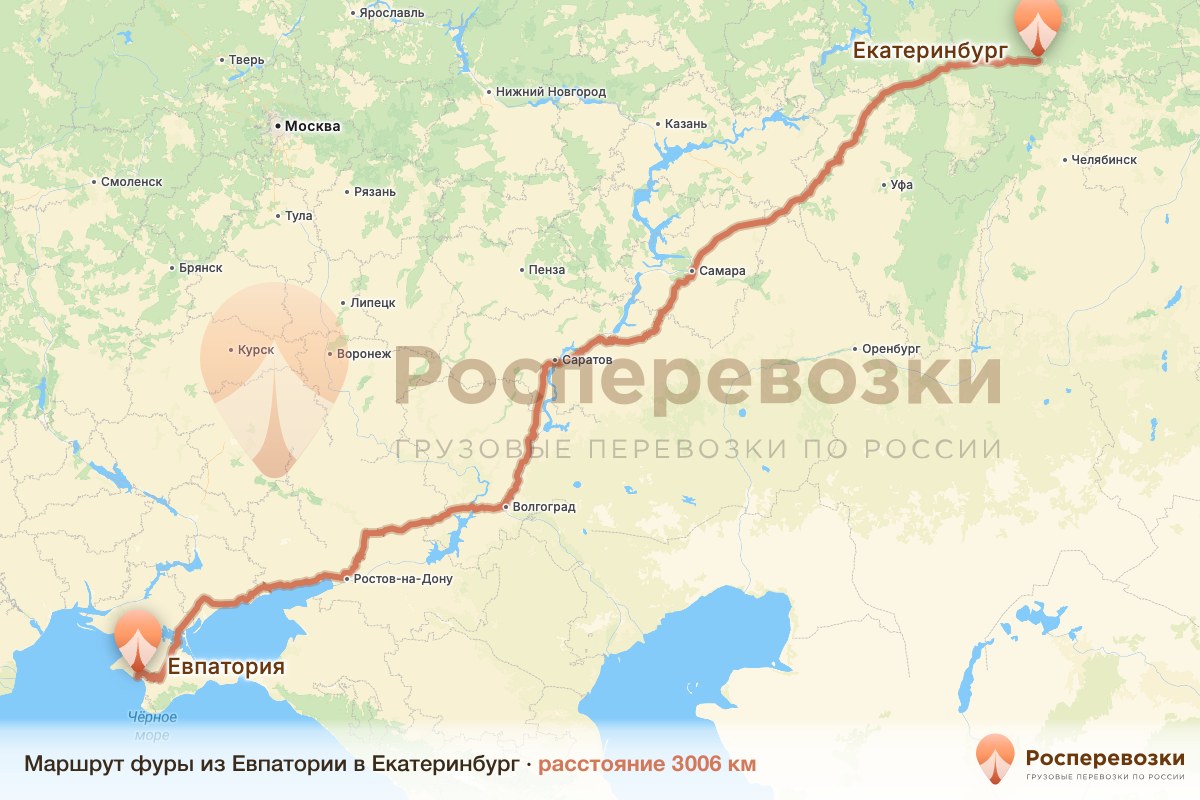 Фура Евпатория Екатеринбург