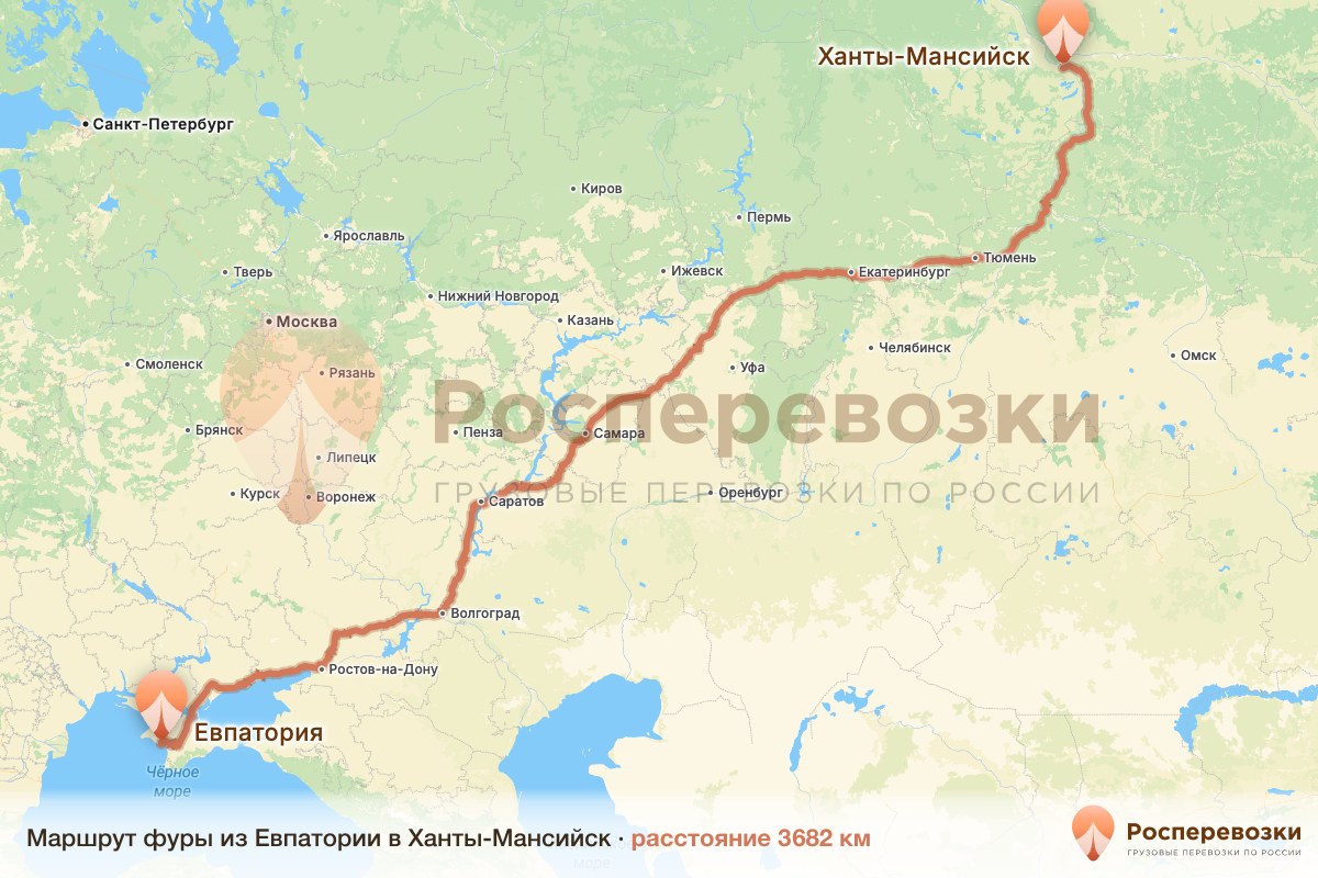 Фура Евпатория Ханты-Мансийск