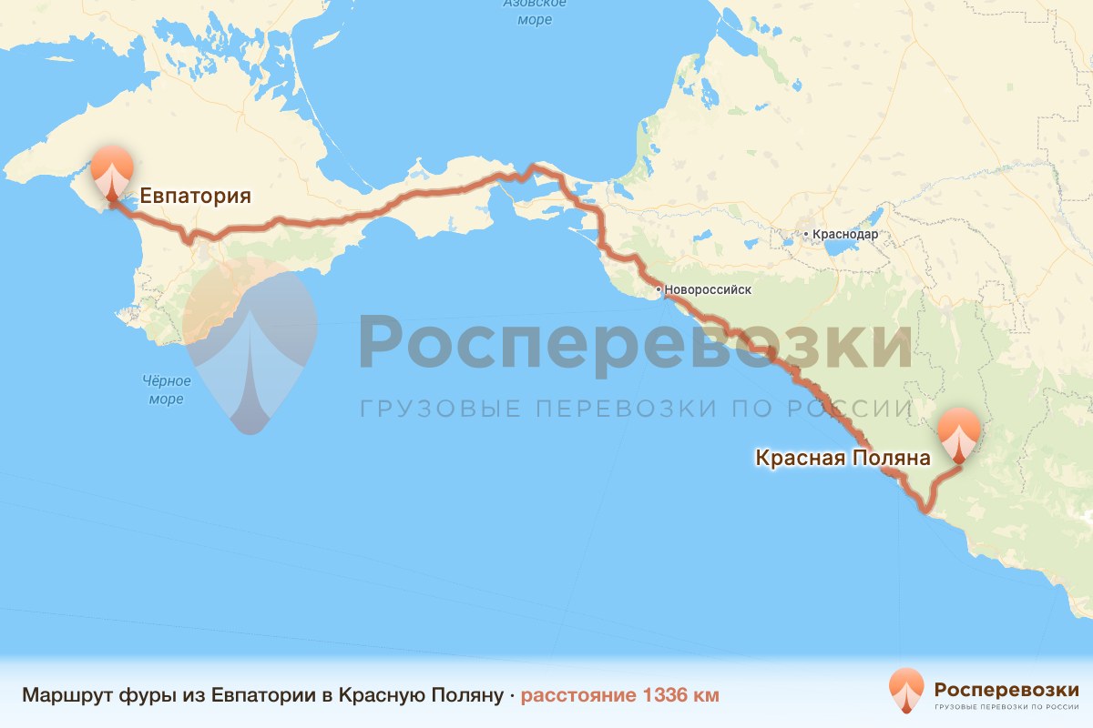 Фура Евпатория Красная Поляна