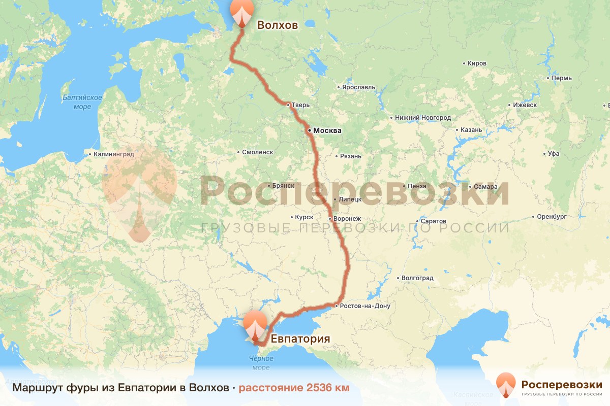Фура Евпатория Волхов