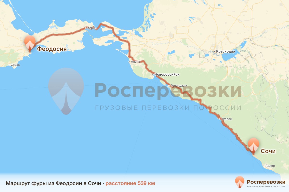 Фура Феодосия Сочи