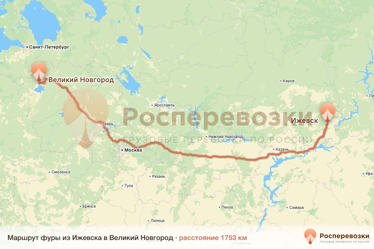 Фура Ижевск Великий Новгород