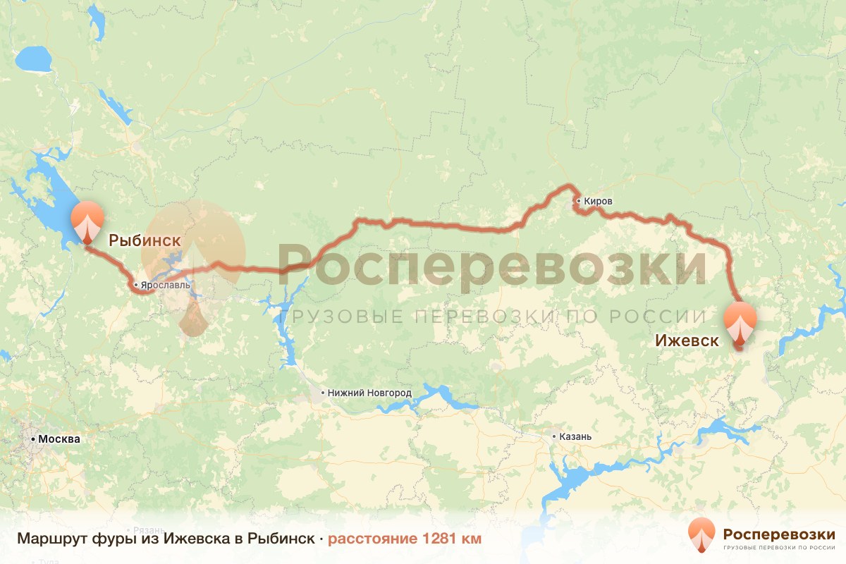 Фура Ижевск Рыбинск