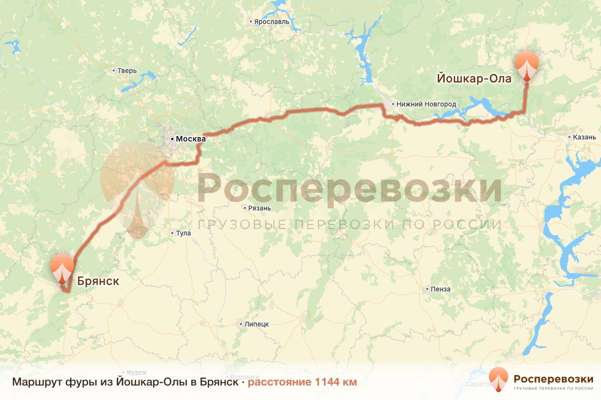Фура Йошкар-Ола Брянск