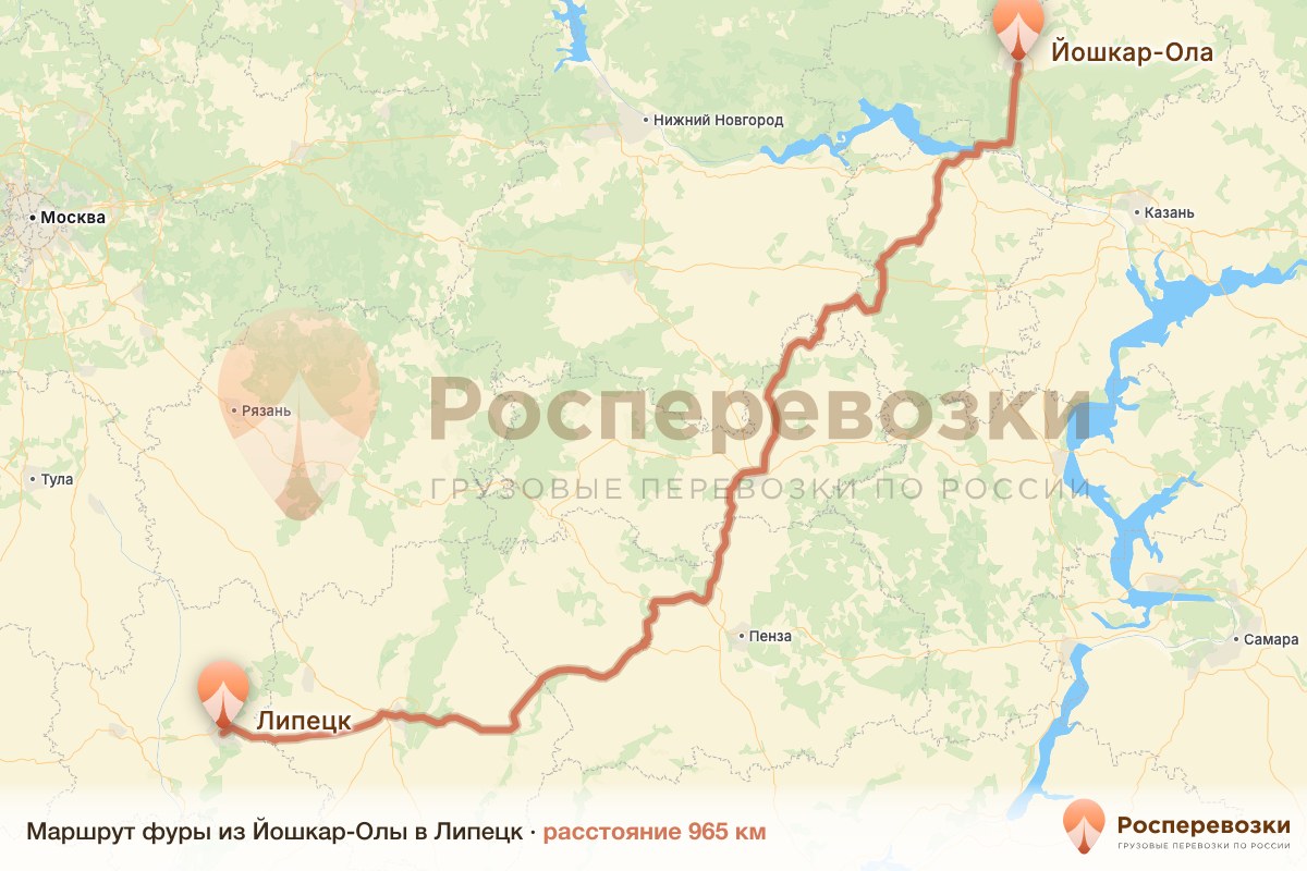 Фура Йошкар-Ола Липецк