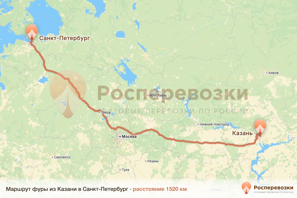 Фура Казань Санкт-Петербург