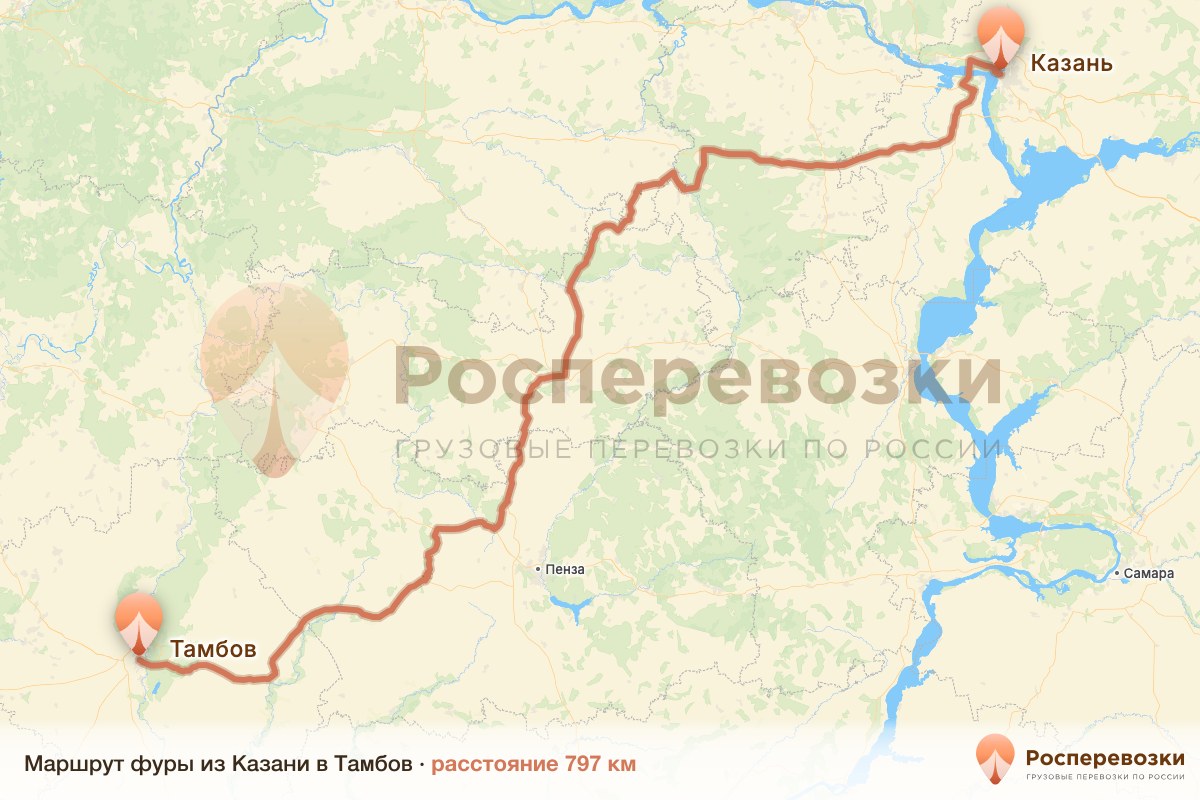 Фура Казань Тамбов