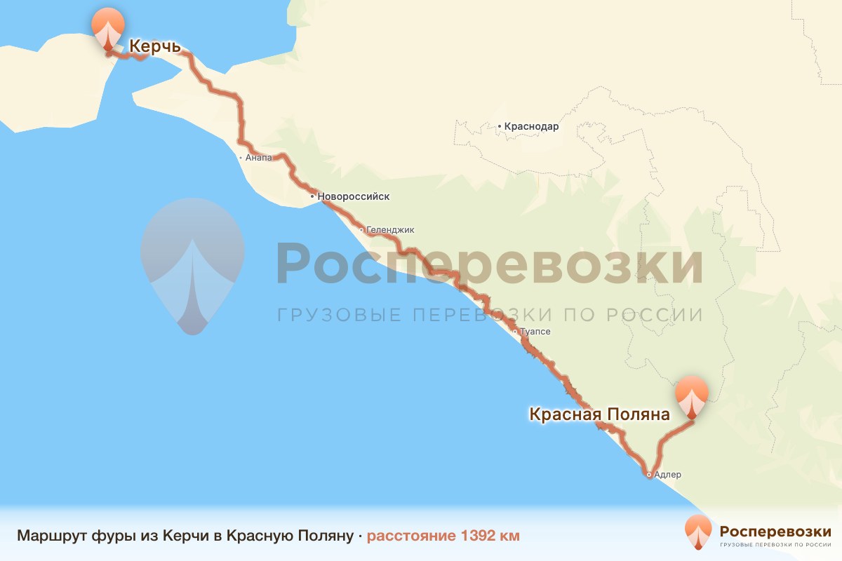 Фура Керчь Красная Поляна