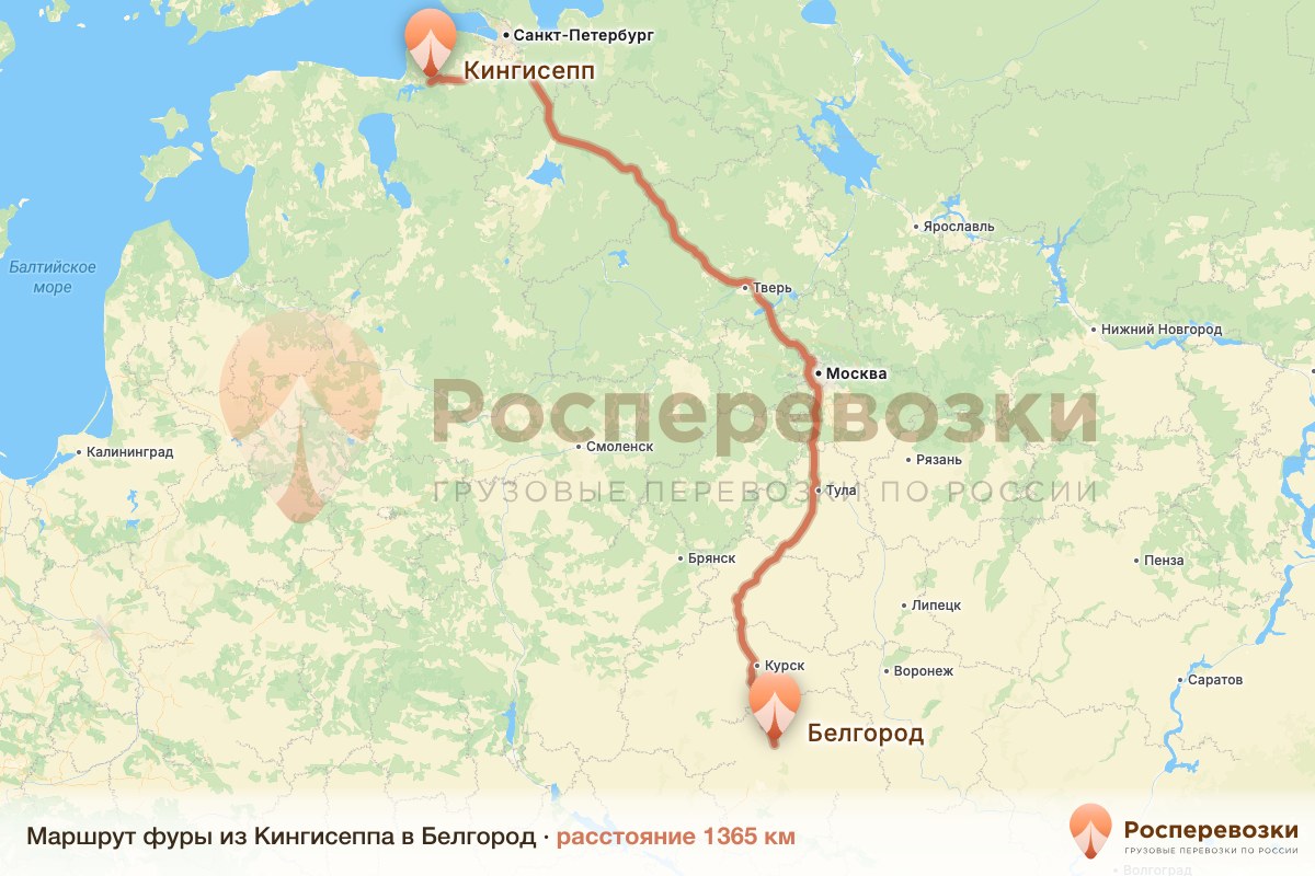 Фура Кингисепп Белгород