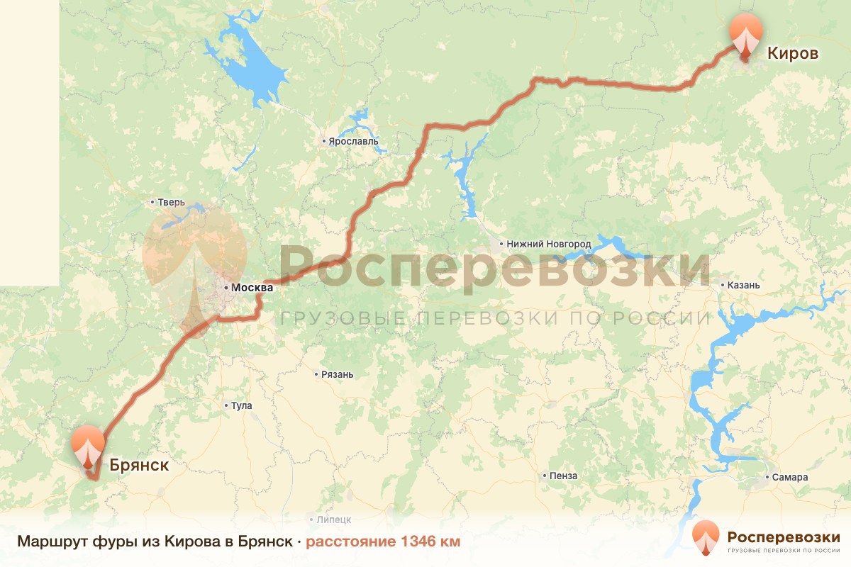Фура Киров Брянск
