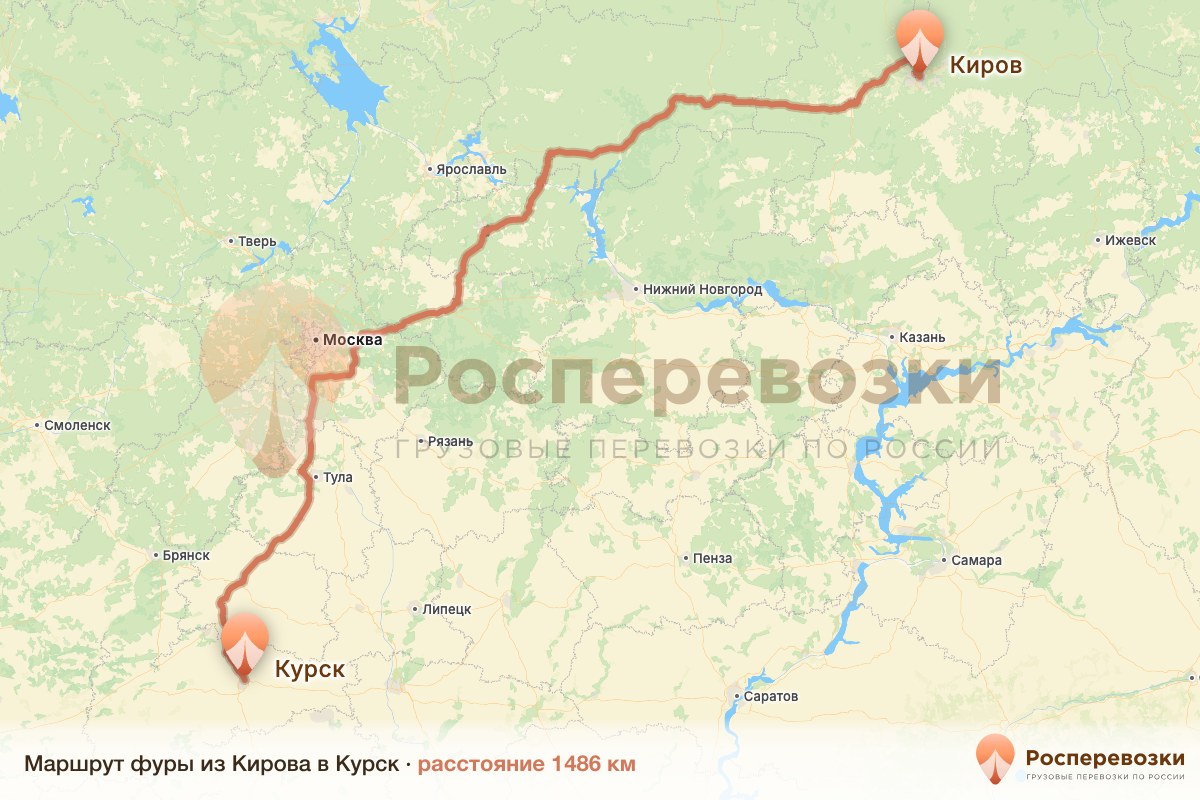 Фура Киров Курск
