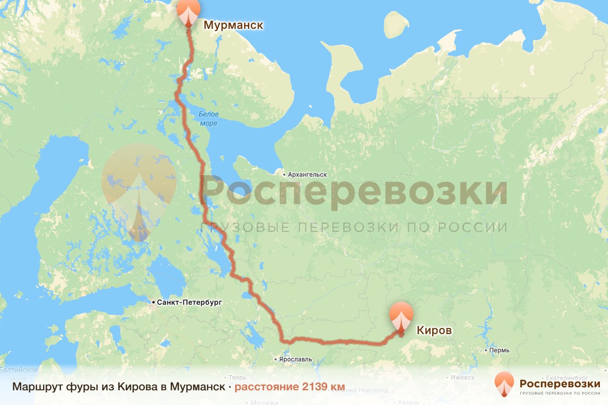 Фура Киров Мурманск