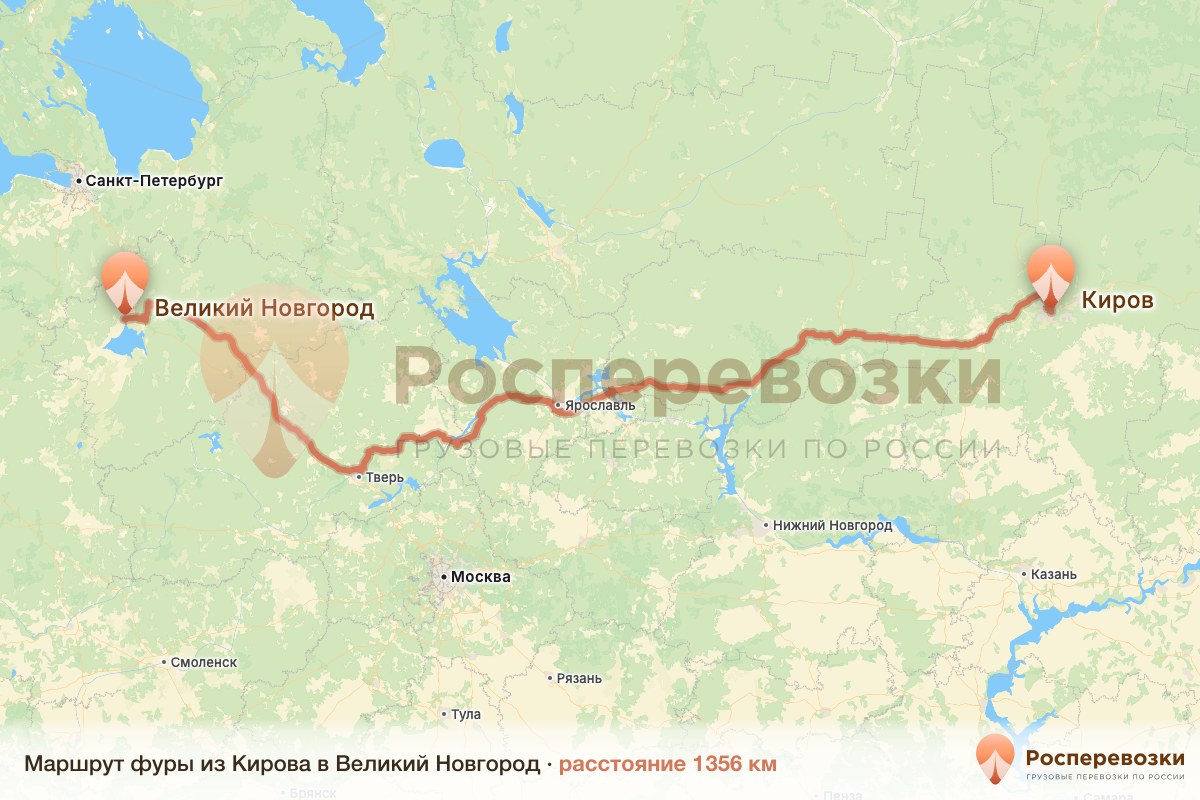 Фура Киров Великий Новгород