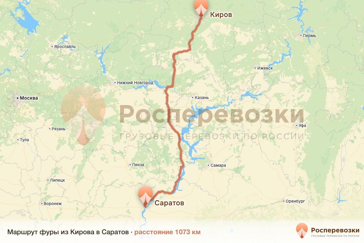Фура Киров Саратов