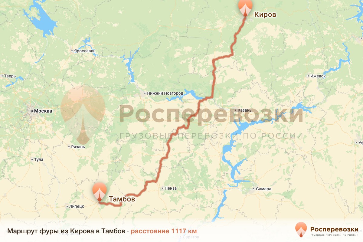 Фура Киров Тамбов