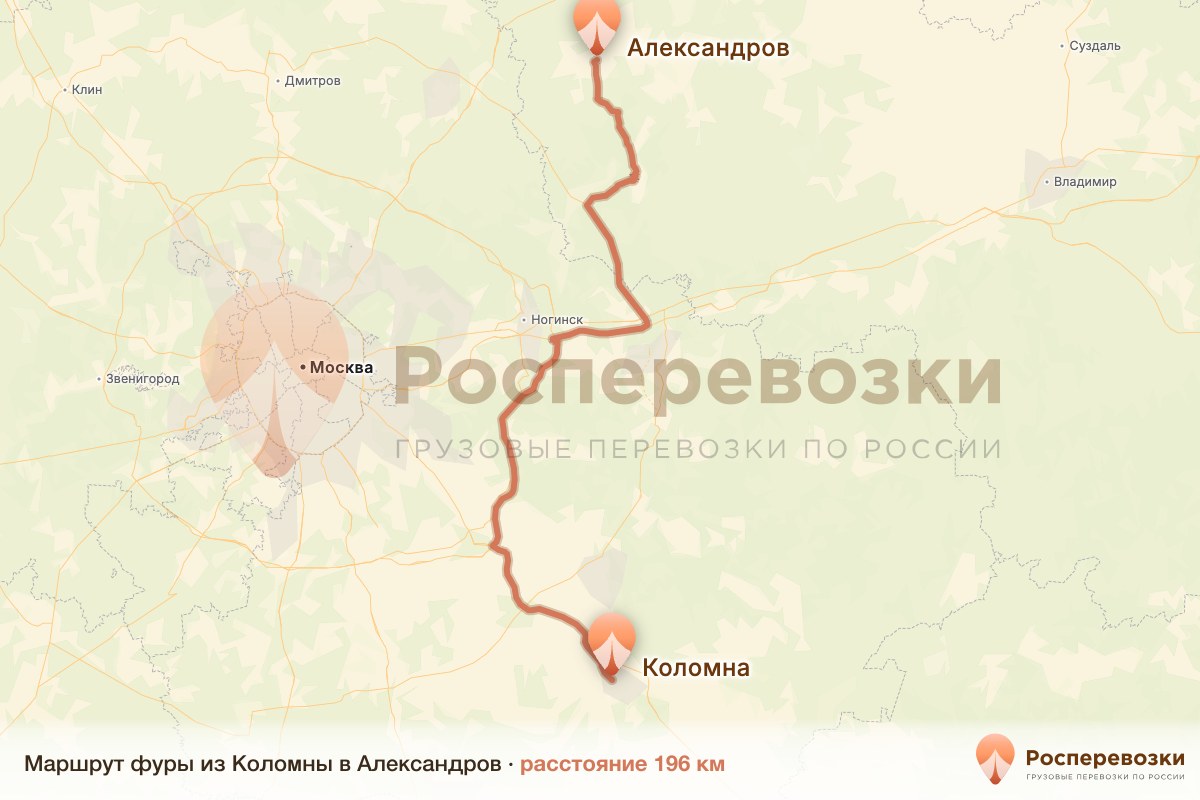 Фура Коломна Александров