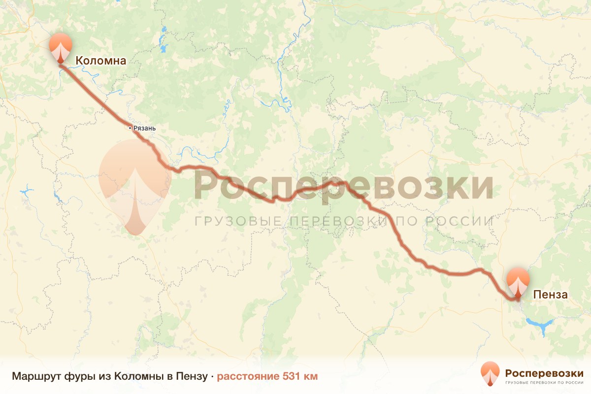 Фура Коломна Пенза