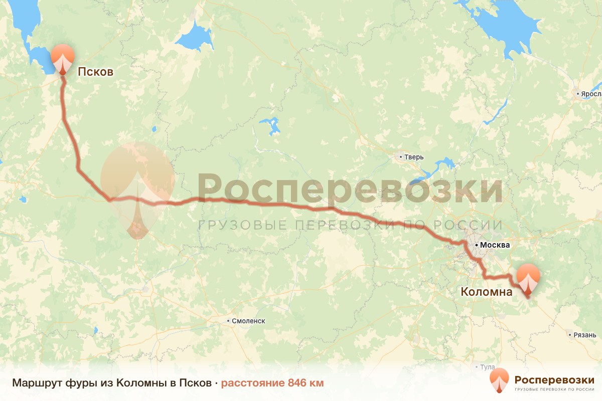 Фура Коломна Псков