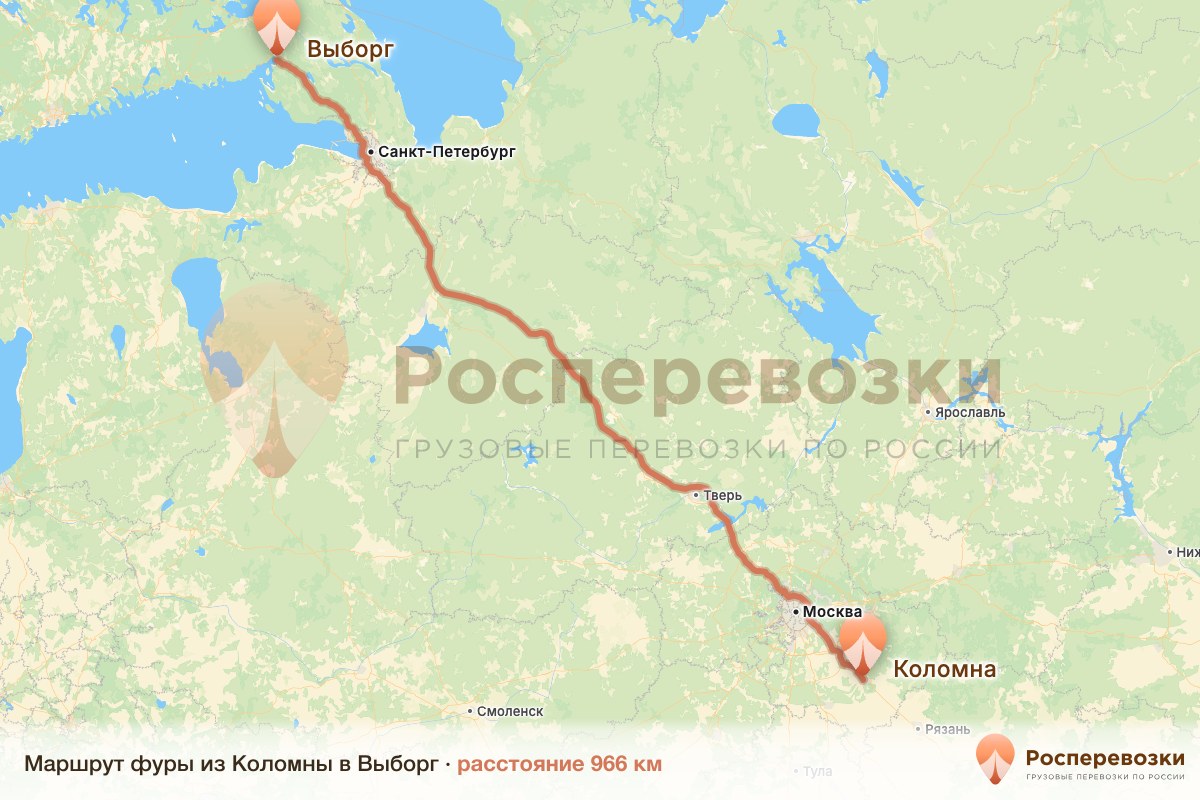 Фура Коломна Выборг