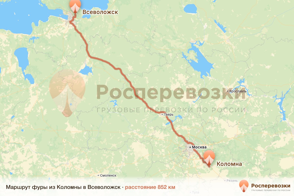 Фура Коломна Всеволожск