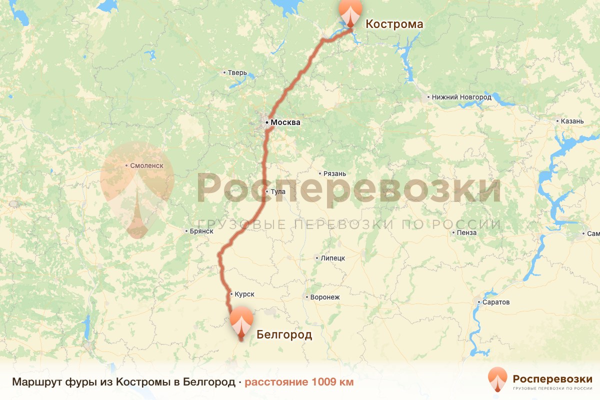 Фура Кострома Белгород