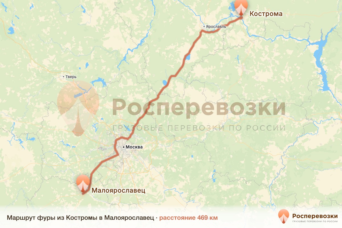 Фура Кострома Малоярославец