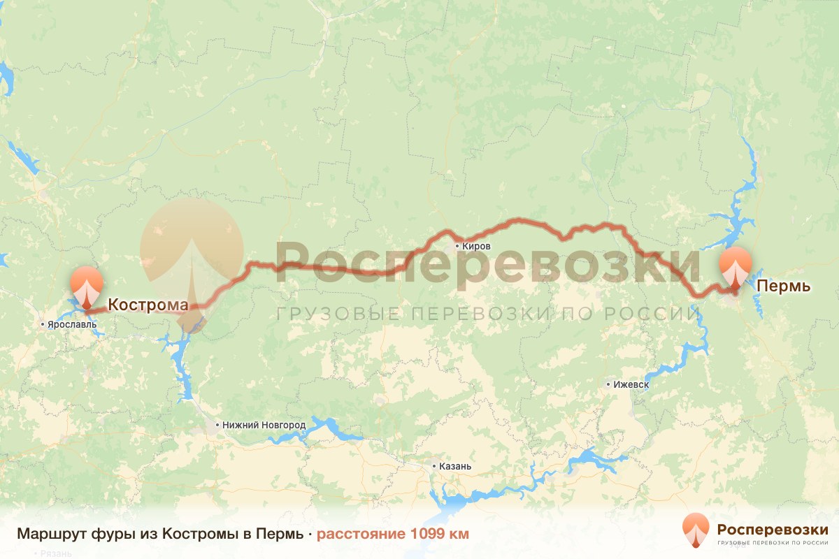 Фура Кострома Пермь