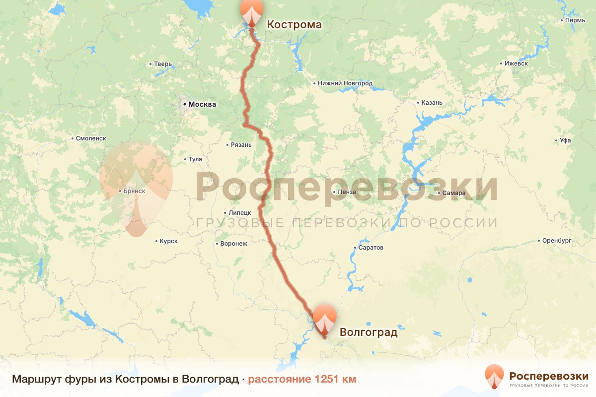 Фура Кострома Волгоград
