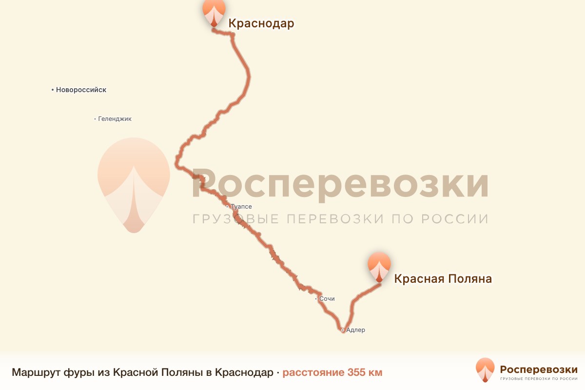 Фура Красная Поляна Краснодар