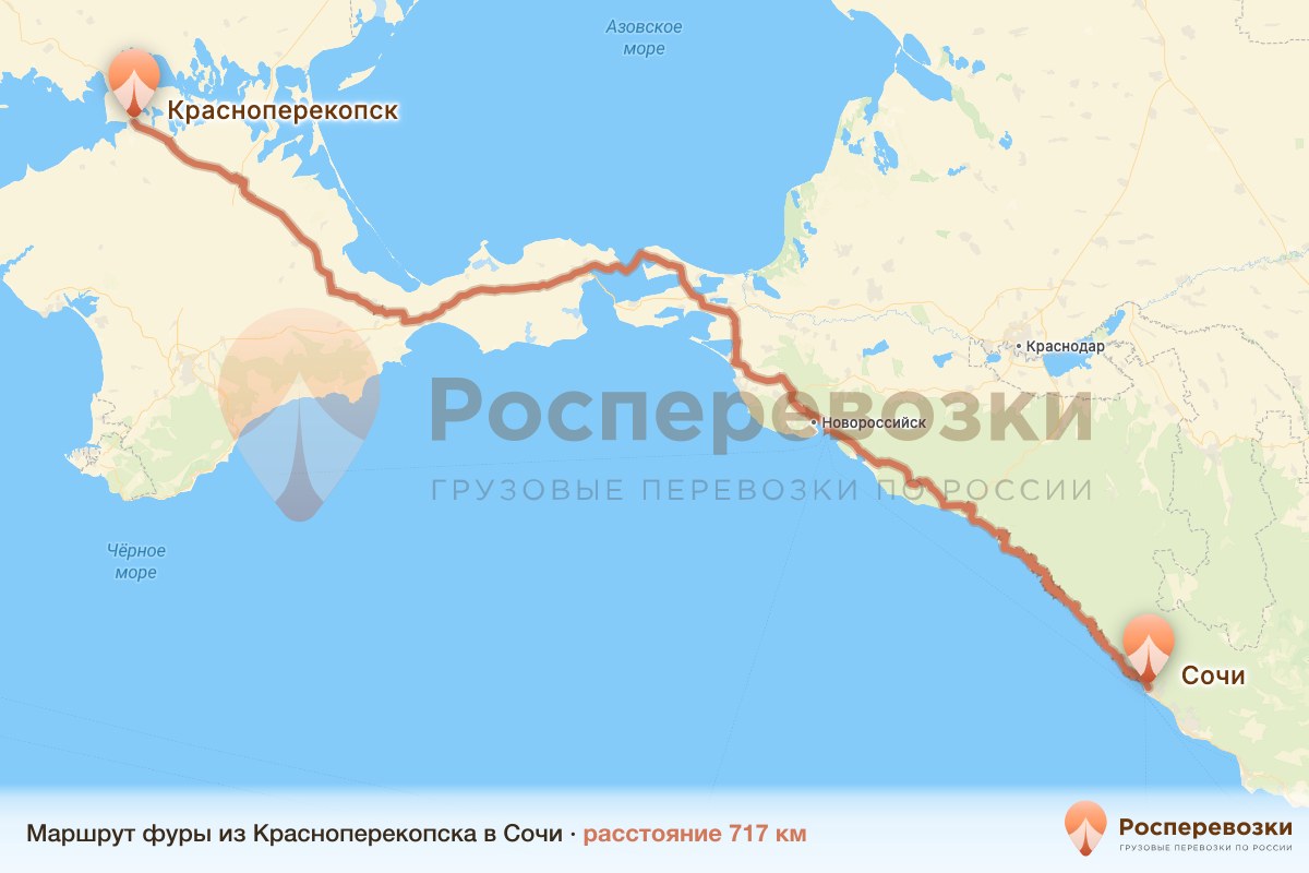 Фура Красноперекопск Сочи