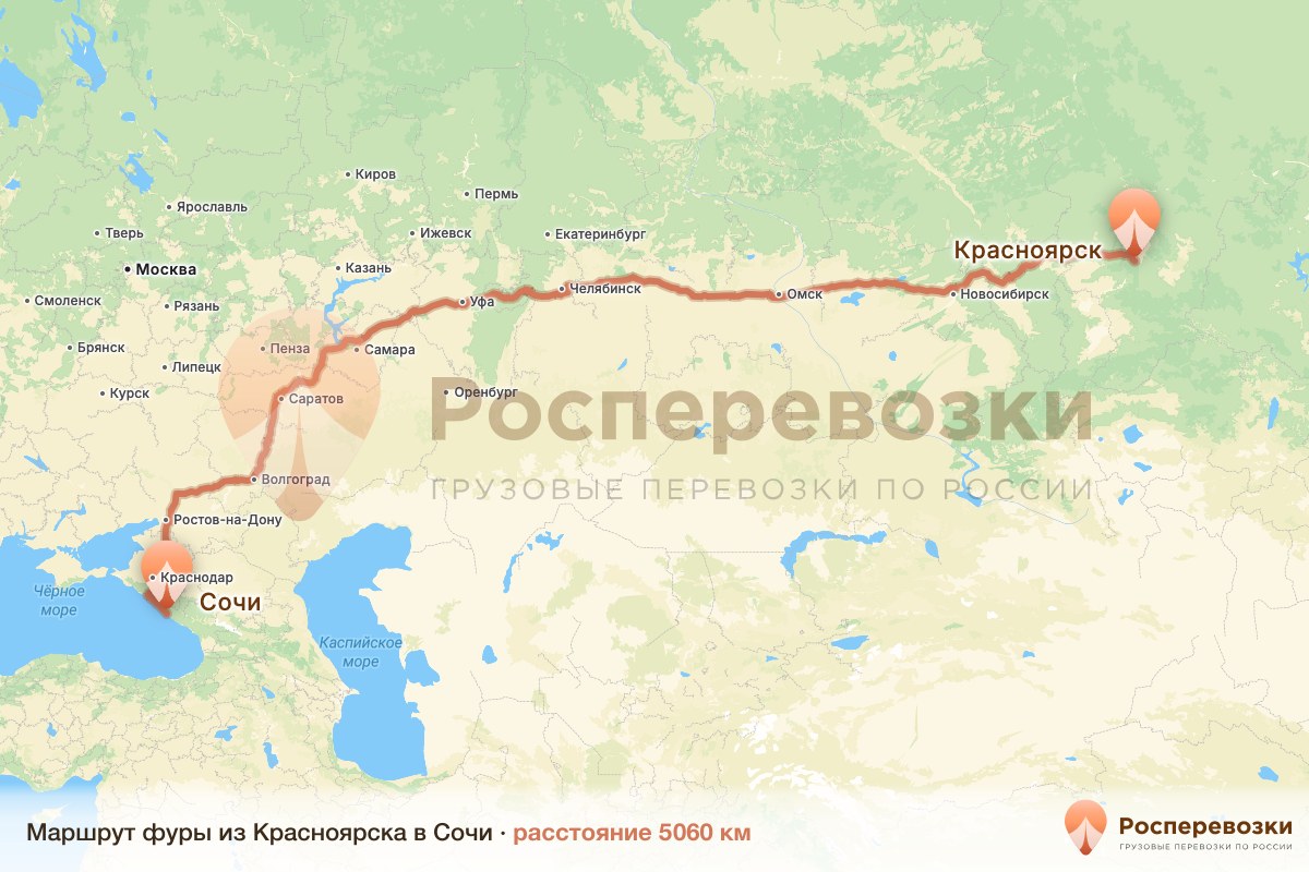 Фура Красноярск Сочи