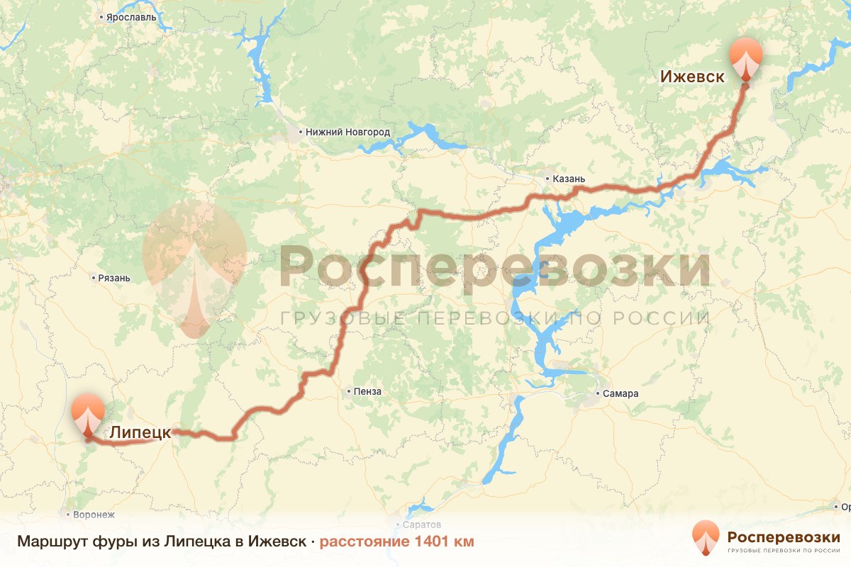 Фура Липецк Ижевск
