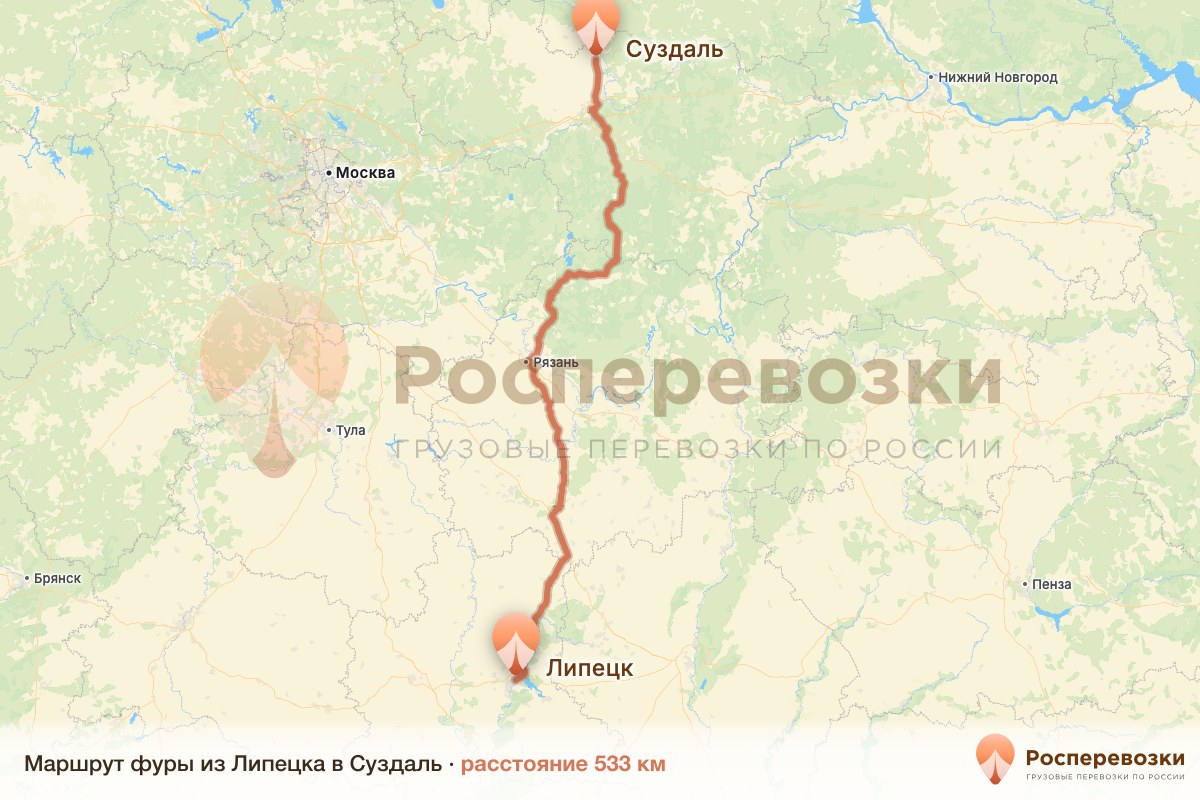 Фура Липецк Суздаль