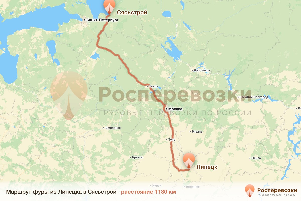 Фура Липецк Сясьстрой