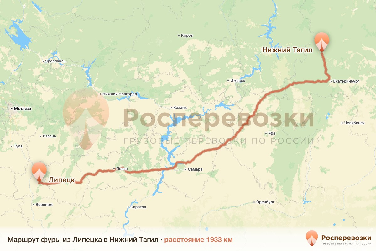 Фура Липецк Нижний Тагил