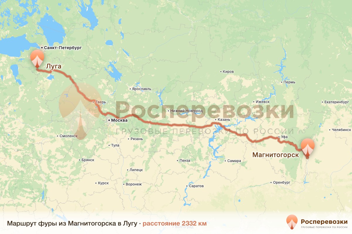 Фура Магнитогорск Луга