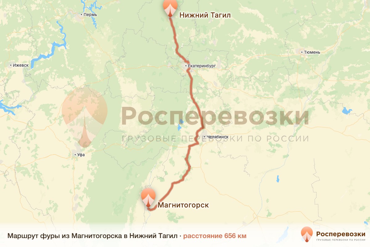 Фура Магнитогорск Нижний Тагил