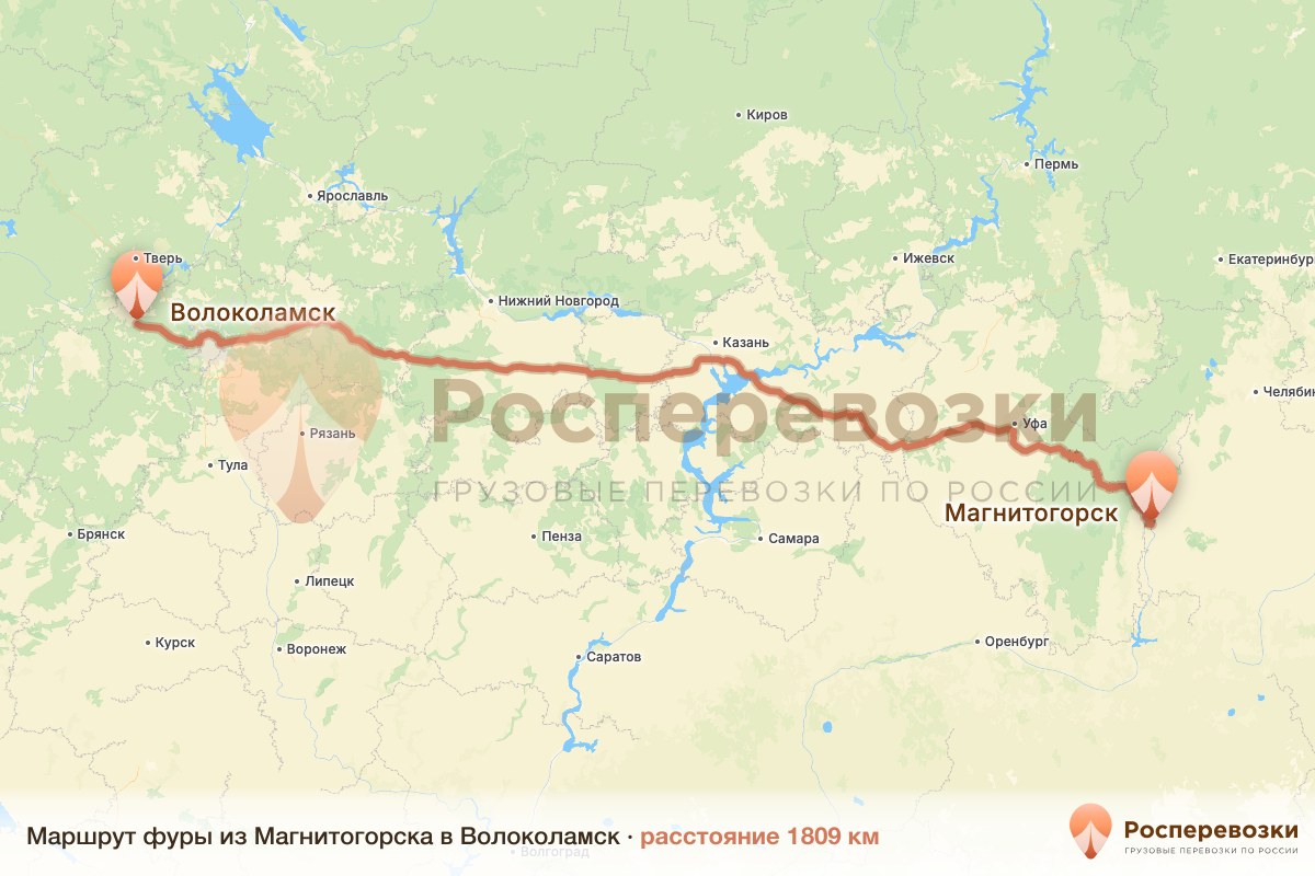 Фура Магнитогорск Волоколамск