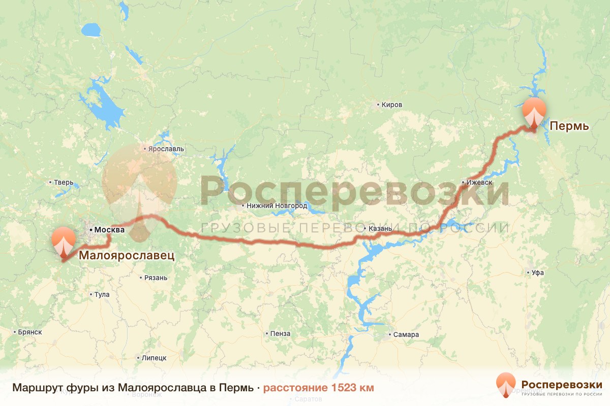 Фура Малоярославец Пермь