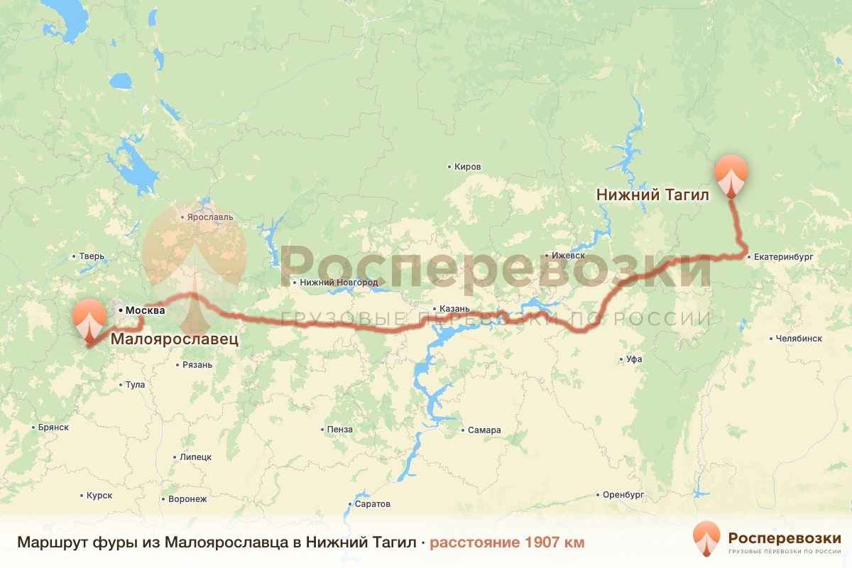 Фура Малоярославец Нижний Тагил