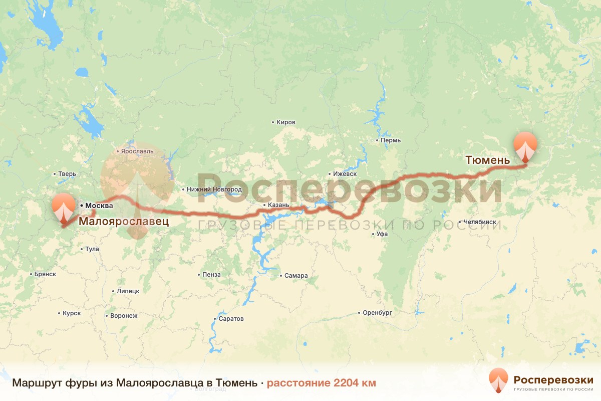 Фура Малоярославец Тюмень