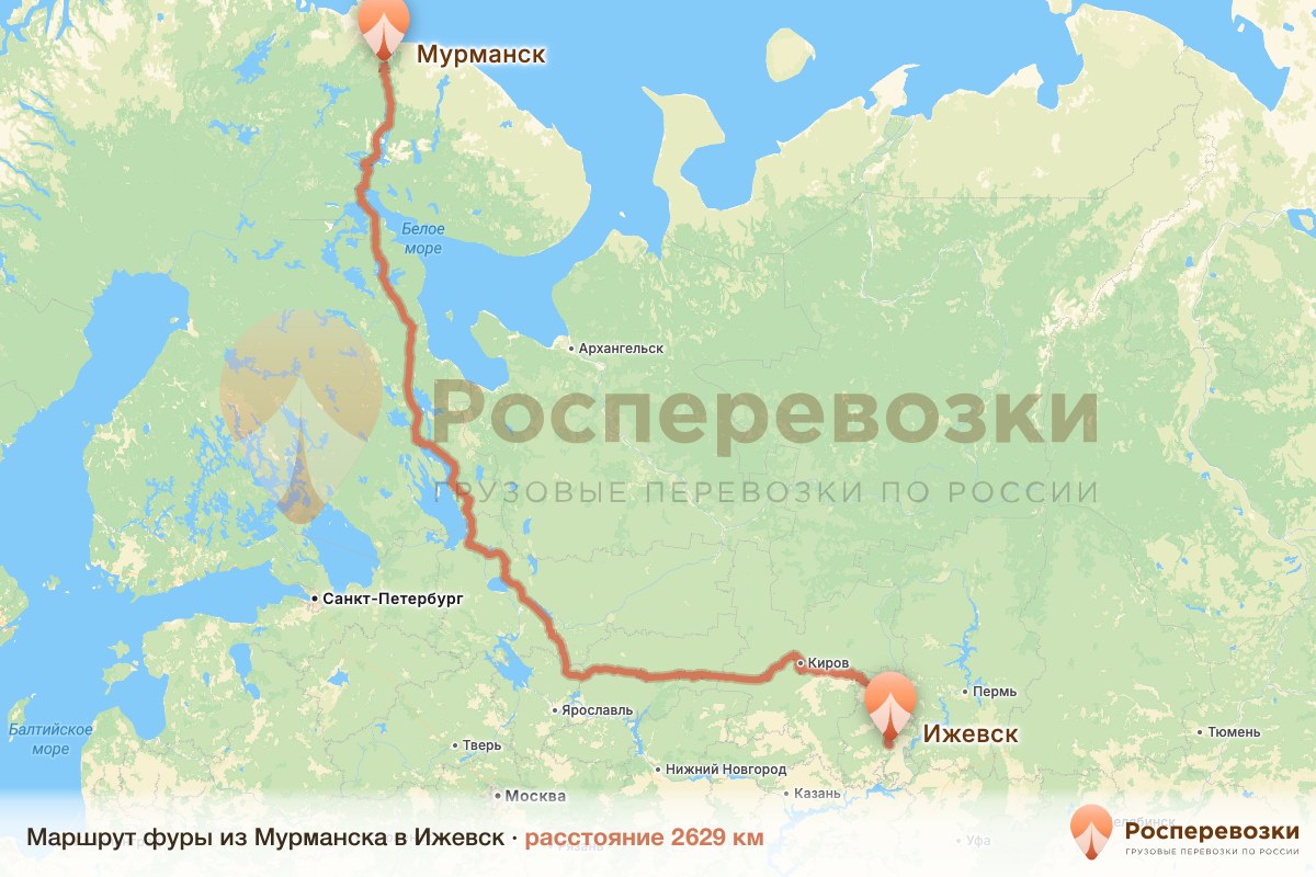 Фура Мурманск Ижевск