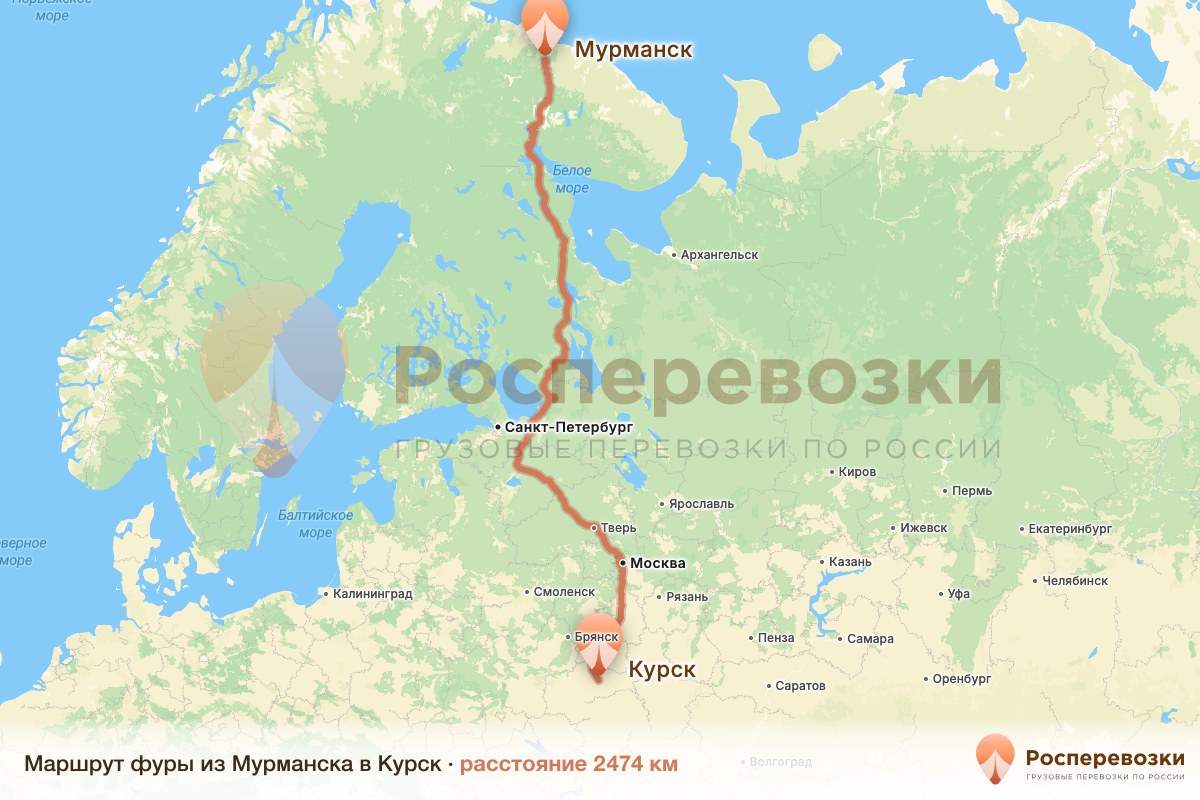 Фура Мурманск Курск